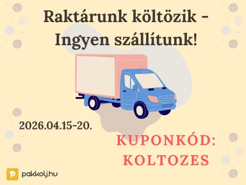 Raktárköltözési akció - Ingyenes szállítás!