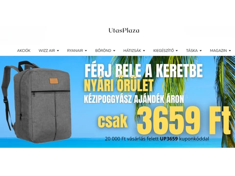 Utazásra fel! – UtasPlaza webáruház, ahol minden utazó otthonra talál