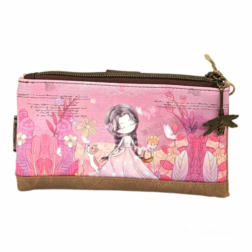 Sweet Candy pénztárca 18 cm - Rózsaszín kert