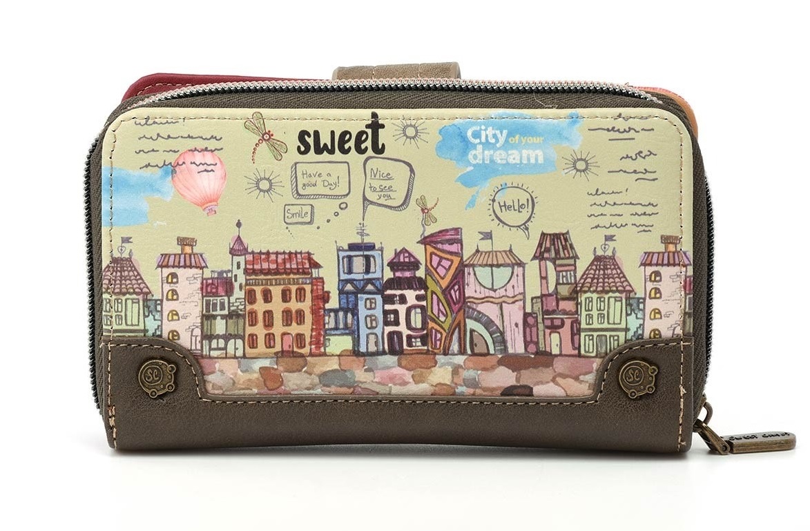 Sweet Candy Álomváros pénztárca 16 cm - Zöld