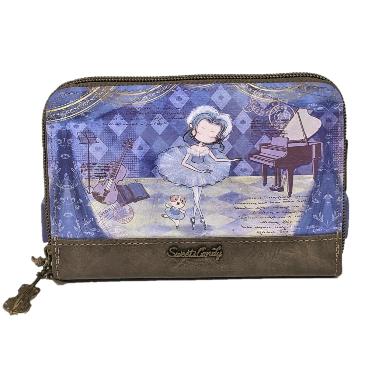 Sweet Candy pénztárca dobozban 16 cm - Balerina, lila