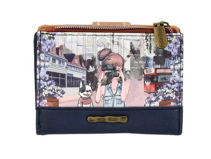 Sweet Candy pénztárca lila 13 cm - Busz