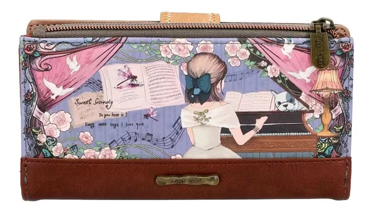 Sweet Candy pénztárca lila 18 cm - Zongora