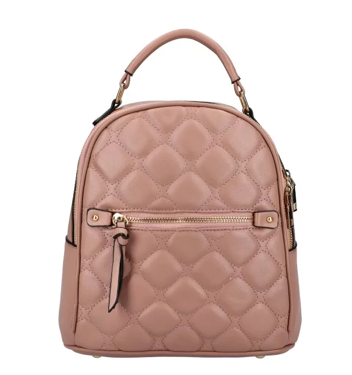 Női kis hátizsák 25 cm - Lila, steppelt