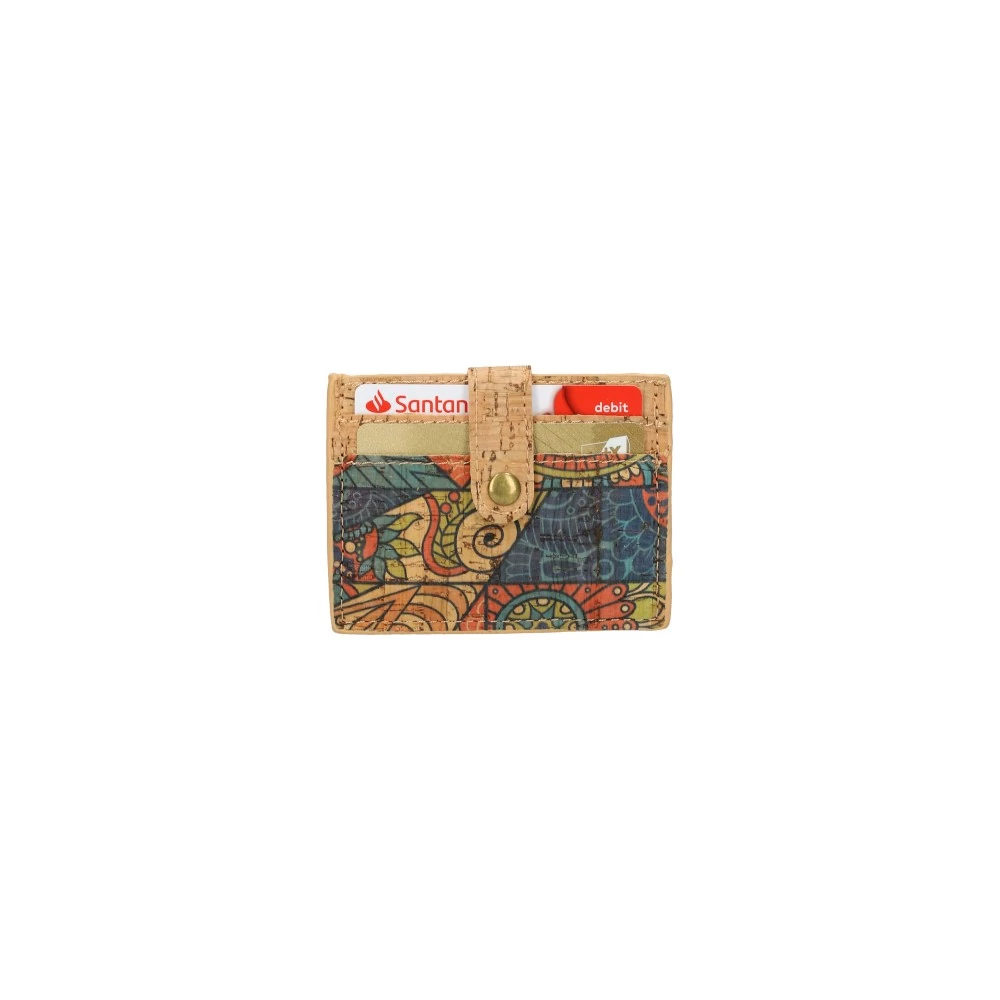 Kártyatartó 10 cm - Parafa hatású, színes