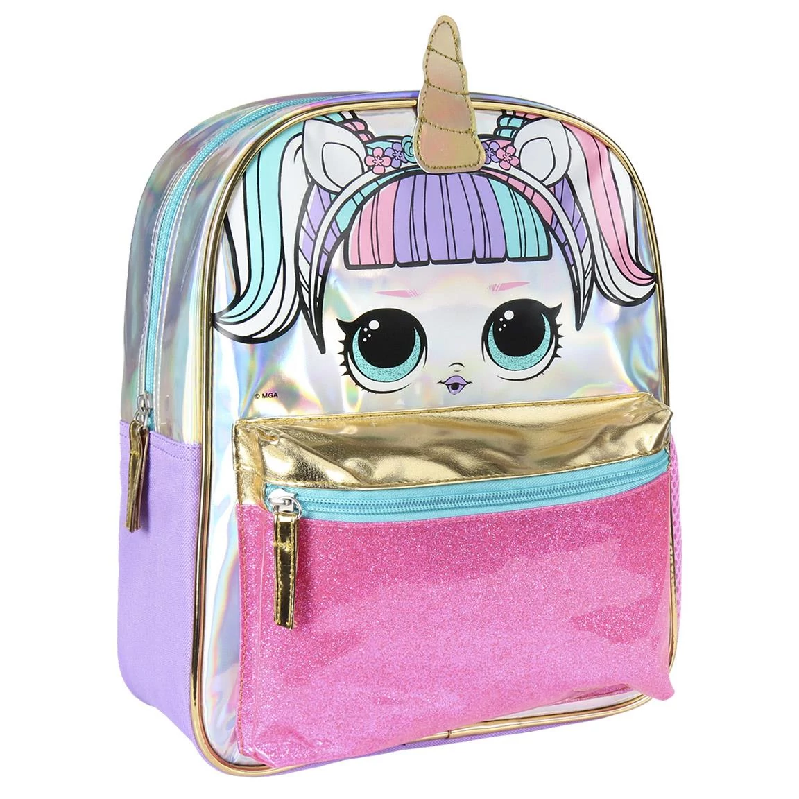 L.O.L Surprise unikornis ovis hátizsák 32 cm - Csillogó, lila