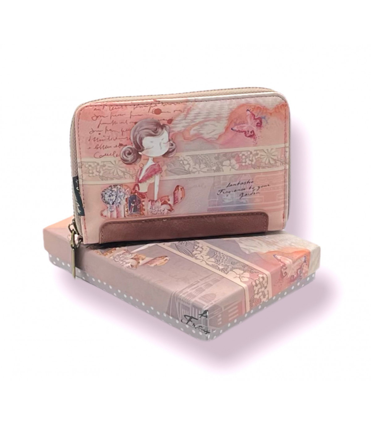 Sweet Candy pénztárca dobozban 16 cm - Rózsaszín álom