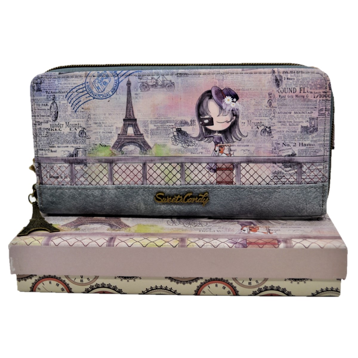 Sweet Candy nagy pénztárca dobozban 21 cm - Párizs