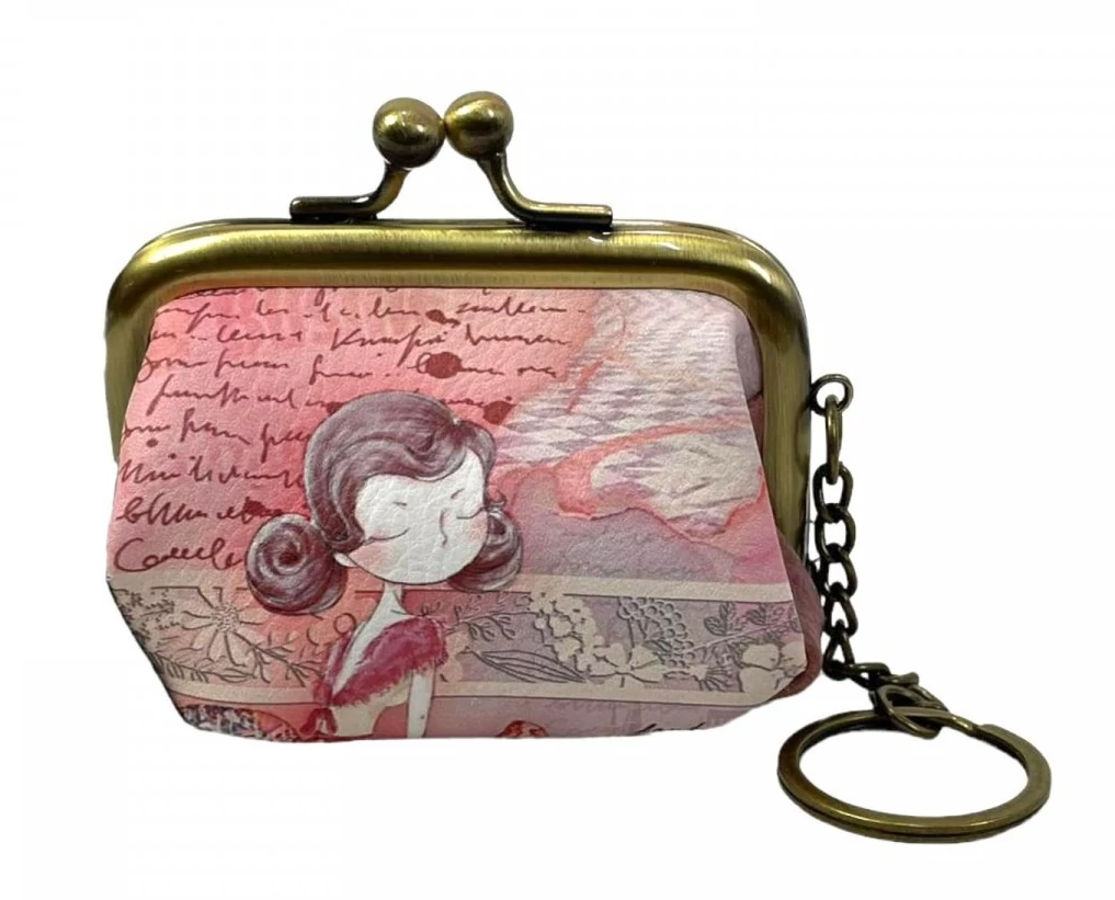Sweet Candy kis pénztárca, buksza 10 cm - Rózsaszín álom