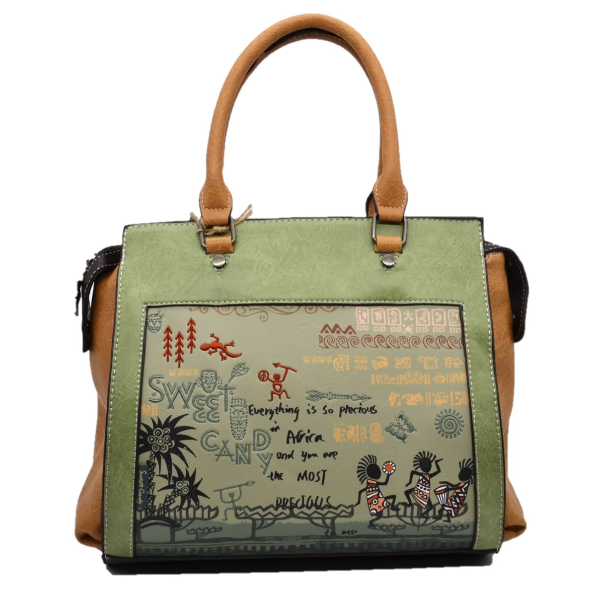 Sweet Candy Afrika kézitáska 33 cm - Zöld