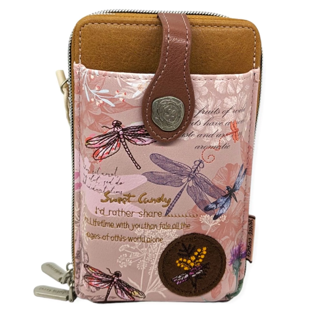 Sweet Candy Szitakötő telefontartó oldaltáska 18 cm - Khaki