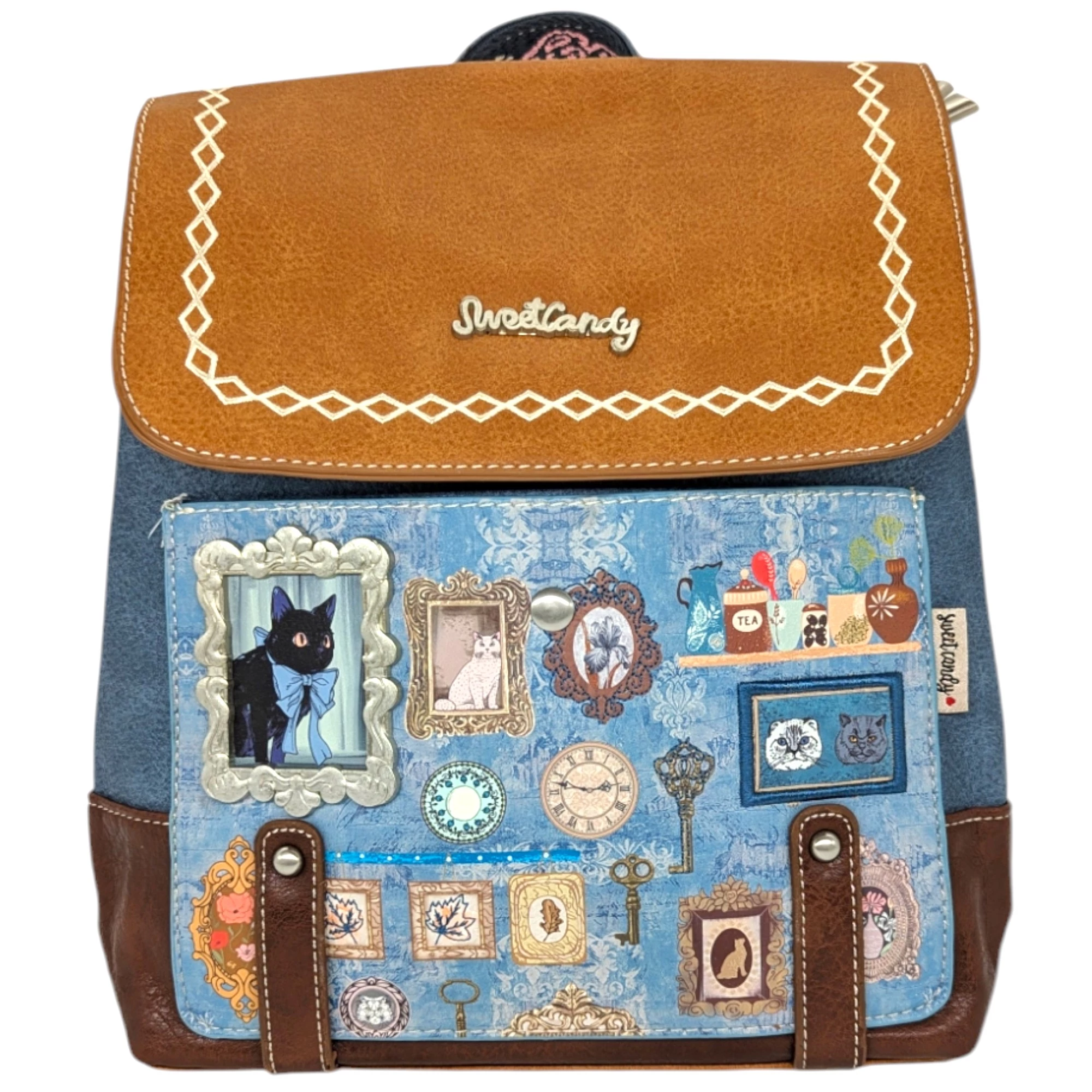 Sweet Candy Cat Rucksack 30 cm - Blau
