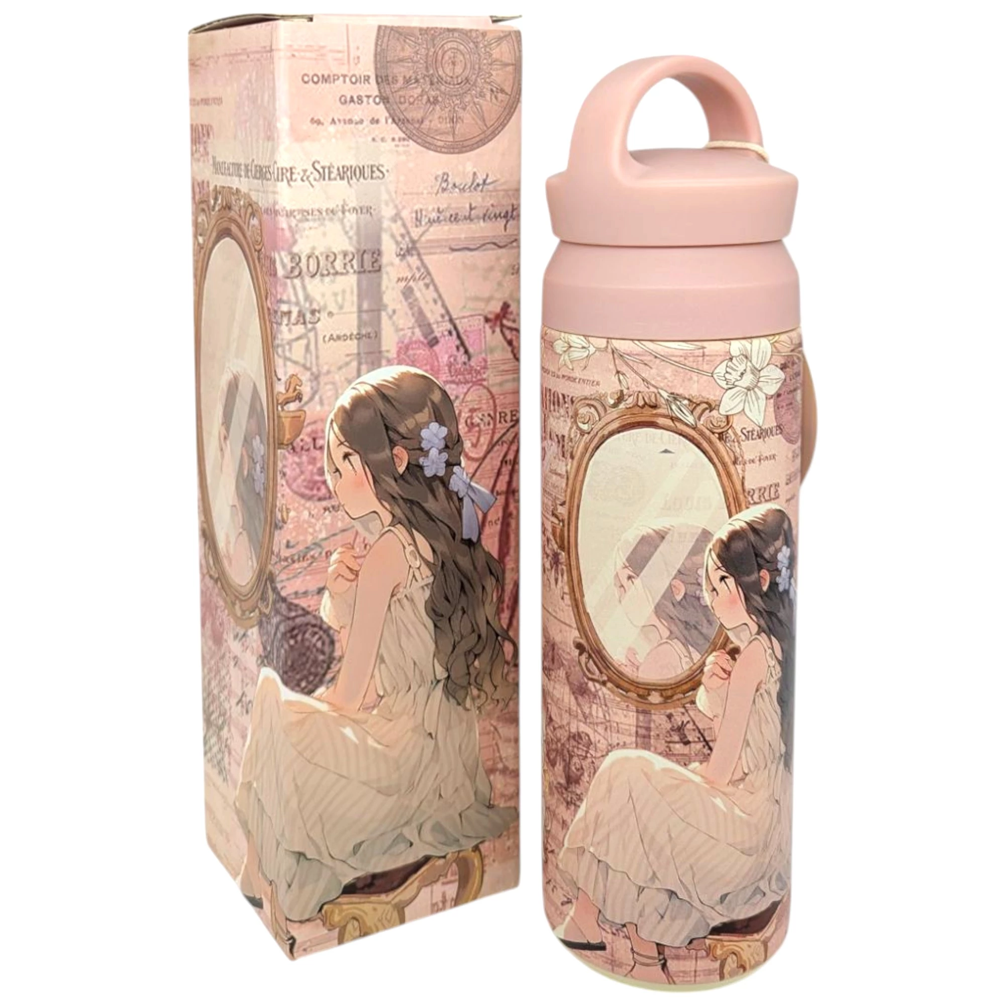 Sweet Candy Vintage Life termosz 400 ml - Tükör, rózsaszín