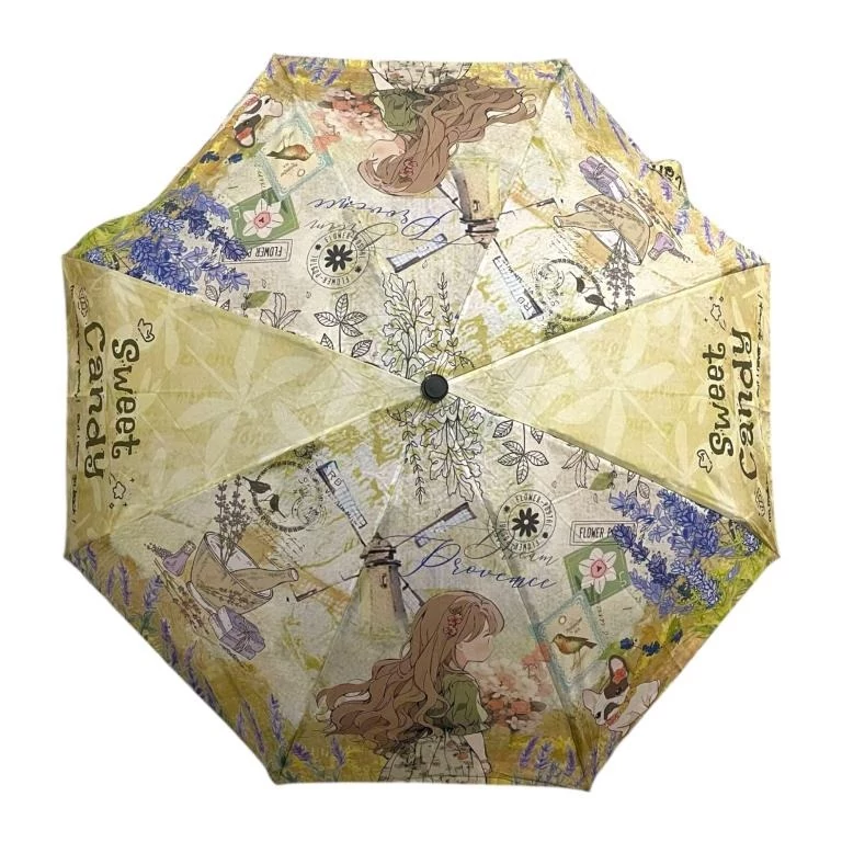 Sweet Candy Vintage Life esernyő vállpánttal 21 cm - Levendula, zöld