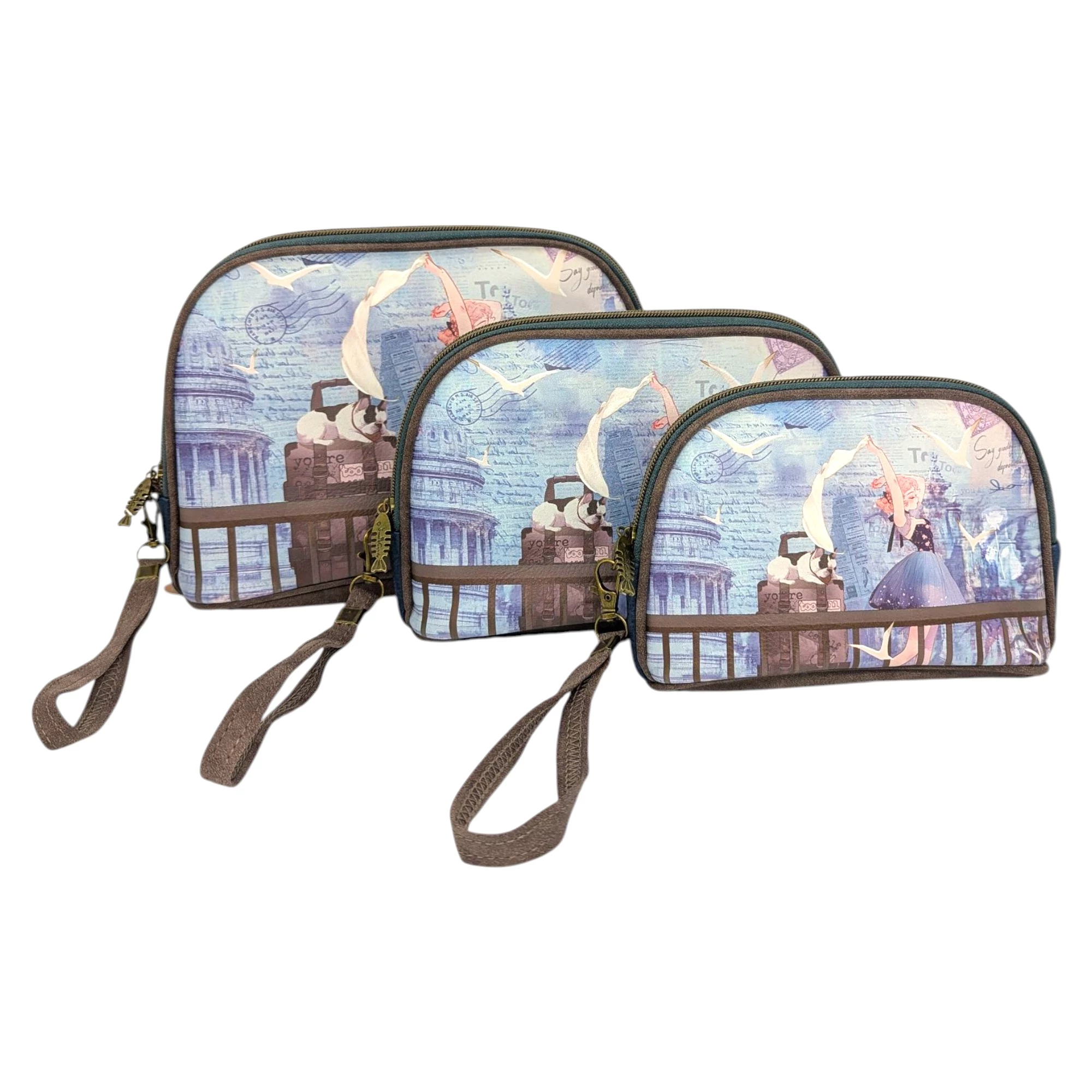 Sweet Candy Arts kék kozmetikai táska szett 3 részes - Tánc