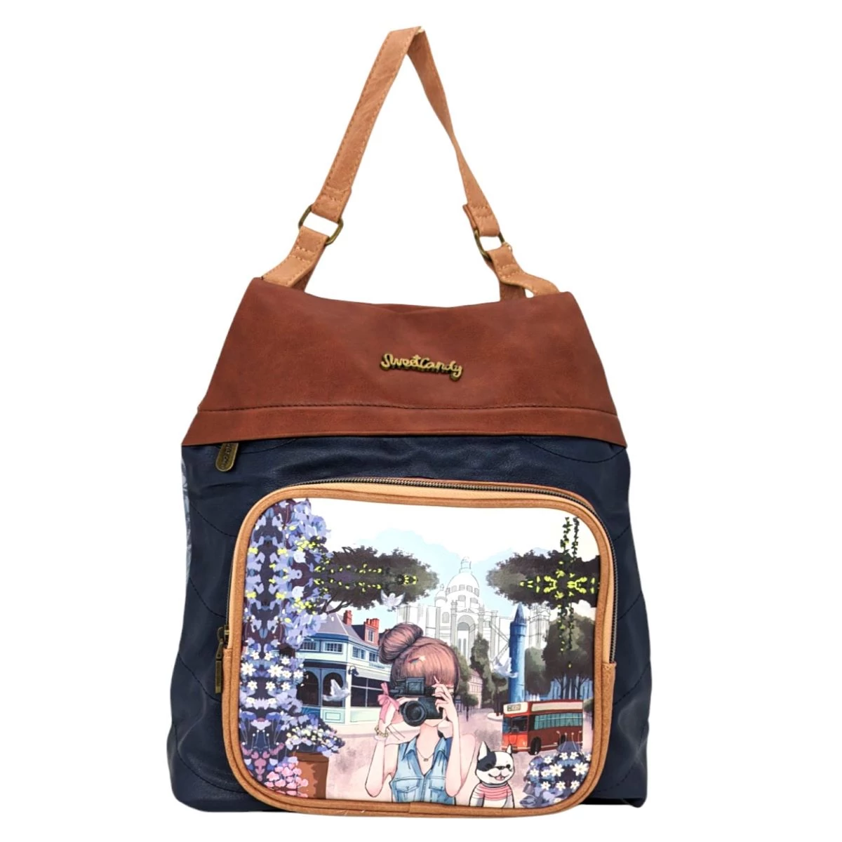 Sweet Candy hátizsák 31 cm - Lila, busz